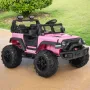 Kimbosmart 4WD 24V 7A Battery Powered Electric Kids Ride on Cars Dual 35W Motor 7.5 km/h Max Speed 2.4G Remote Control LED Lights Toy Car