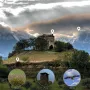 IPRee Pirate Monocular Telescope 25x30 High Powered Zoomable Collapsible Monocular Brass Spyglass Handheld for Hunting Hiking Travel