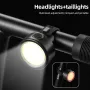 BIKIGHT 100LM Mini Bike Headlight Taillight 200mAh Type-C Rechargeable 3 Modes Adjustable Warning Bicycle Light for MTB Night Riding Safety
