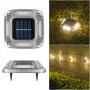 4Pcs 8*LEDs Solar Ground Light Waterproof Solar Light Warm Light Solar Garden Lamp Outdoor Courtyards Driveway Marker Light