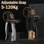 KALOAD 5-120Kg Handgrip Gym Fitness Hand Grip Strengthener Men Adjustable Finger Heavy Exerciser Strength for Muscle Recovery Hand Gripper Trainer Forearm Strengthener