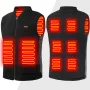 TENGOO HV-08 Heated Vest 8 Heating Areas USB Charging 3 Gear Temperature Control Plush Windproof Outdoor Winter Warm Clothing