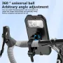 XANES 7-inch Bicycle Phone Holder Support TPU Touch Screen Waterproof Universal Bike GPS 360° Swivel Adjustable Motorcycle Cellphone Holder