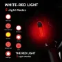 BIKIGHT Bike Taillight 200mAh Battery 5 Light Modes Type-C Rechargeable Waterproof Bicycle Rear Light for Outdoor Cycling