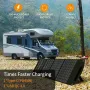 [US Direct] Poweronetek 100W Foldable Solar Panel Foldable 18V Conversion Waterproof Portable PV Panel For Power Sation Outdoor Charging Device TMB-SP100F