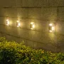 4Pcs 8*LEDs Solar Ground Light Waterproof Solar Light Warm Light Solar Garden Lamp Outdoor Courtyards Driveway Marker Light