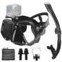 Snorkeling Gear For Adults 3 in 1 Adult Snorkel Set with Camera Mount &Earplugs 100% Dry Top Anti-Fog No Leak Professional Snorkel Mask Women&Men Swimming Scuba Diving