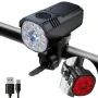 BIKIGHT 8 LEDs Bike Headlight 600 Lumens Brightness 2000mAh Battery Waterproof Flashlight USB Charging MTB Road Cycling Front Light for MTB Bike Road Bike Flashight