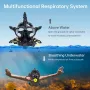 DIDEEP Snorkeling Full Face Mask Diving Goggle Anti Fog Leakproof 180° Panoramic View Silicone Scuba Face Mask