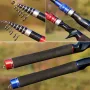 1.8M Mini Portable Adjustable Travel Carp Feeder Telescopic Fishing Rod Stream Hand Pole Fishing Tackle