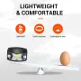BORUiT G7 LED Motion Sensor Mini Headlamp Type-C Rechargeable Headlight Red Warning Light Head Torch Waterproof Camping Lantern