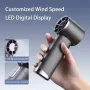 IPRee Portable Handheld Fan 1-100 Speeds Adjustable Turbo Mini Fan with LED Display Rechargeable Ice Cooling Metal Shell Personal Fan