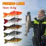 5pcs Multi-Section Fishing Lures 15.5g/10cm Sinking Swimbait Artificial Baits Fishing Tackle for Freshwater Saltwater Fishing