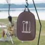 Portable Camping Kitchen Utensil Organizer Bag, Convenient Carry Case For Outdoor BBQ & Cooking Tools, Compact Cutlery Travel Set