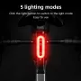 ROCKBROS Bicycle Bluetooth Smart Lock Taillight Dual Function IPX6 Waterproof 5 Lighting Modes Type-C Rear Light Lock for MTB Bike