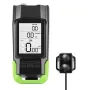 BIKIGHT Tachimetro per bicicletta 3 in 1, luce per bicicletta a doppio LED ricaricabile tramite USB, computer per bicicletta con allarme acustico