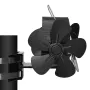15 Blades Heat Powered Stove Fan Wall-mounted Fireplace Fan Winter Warm Quiet Eco-Fan Portable Heater Efficient Heat