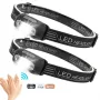 Lampu Depan Penginderaan Cerdas Luar Ruangan Pengisian Daya USB Lampu Depan Botak Kuat LED Memancing Malam Lampu Lari Malam Portabel