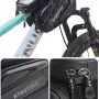 DTUCYCLE Bicycle Front Frame Separable Organizer Bag Waterproof Touch Screen Cycling Bag Triple Hoop Loop Fastening Bike Tube Bag for MTB Road