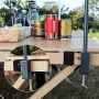 Mountainhiker Portable Folding Camping Lantern Holder Table Detachable Flashlight Hangers Portable Light Holder Lighting Stands Tourist Hiking Equipment