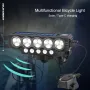 BIKIGHT Solar Rechargeable 120dB Horn Bicycle Headlight 4000mAh 2 Model Flash Type-C Charging Remote Bike Front Light for Outdoor Night Riding Safety