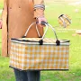 IPRee Folding Basket Picnic Basket Outdoor Handheld Basket Insulation Box Household Supermarket Shopping Storage Basket