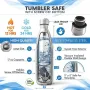 IPRee 750ml Water Bottle with Compartment Portable Water Bottle Pill Organizer Can Safe Hiding Spot for Money Bonus Key Ring Box