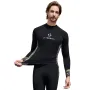 DIVE&SAIL Men's Diving Tight Long Sleeve T-shirt UPF50+ UV Protection Quick-drying High Elastic Pull-over Professional Floatsuit Top for Surfing Swimming