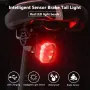 BIKIGHT Smart Sensing Brake Bicycle Taillight 6 Lighting Modes Waterproof Type-C Charging Bike Rear Light for MTB Night Riding Warning Safety