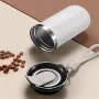 IPRee 350ml Stainless Steel Insulated Cups Portable Double Wall Vacuum Flask Coffee Mug with Rope Leak-Proof Drinking Water Bottles