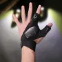 ZANLURE 1PCS/1Pair USB Charging Night Fishing Gloves for Outdoor Cycling Running Sports Flashlight Half Finger Gloves