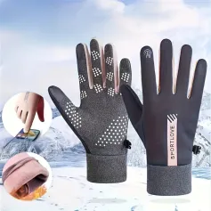 XANES Winter Gloves for Women Fleece-Lined Windproof Warm Touchscreen-Compatible Anti-Slip Cycling Gloves for Skiing Hiking Outdoor Sports