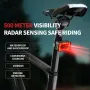Smart Radar Bicycle Taillight 7 Light Modes 1500mAh Battery Capacity Waterproof 30m Object Approaching Alerts Safe Riding Back Light for Cycling
