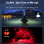 BORUiT White Red Light LED Headlamp Use AAA Battery 4 Modes Super Bright Head Lamp Waterproof Head Torch
