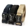 TUSHI Quick Release Metal Buckle Tactical Belt Breathable Elastic Military Belts For Men Stretch Pant Waistband Hunting Belt
