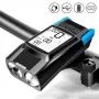 BIKIGHT Tachimetro per bicicletta 3 in 1, luce per bicicletta a doppio LED ricaricabile tramite USB, computer per bicicletta con allarme acustico
