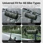 ROCKBROS 2L Large Capacity Bike Bag 100% Polyester Design Waterproof Universal Fit Cycling Travel Package for MTB Road Bicycle