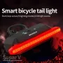 MEROCA Super V Smart Brake Sensing Bike Taillight 500mAh Battery 6 Lighting Modes IPX5 Waterproof Type-C Rechargeable Bicycle Rear Light