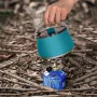 IPRee 1L Outdoor Silicone Kettle Folding Camping Tableware Kettle Cook Water Pot Mini Boiling Water Pot with Handle for Fishing Travel