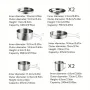 IPRee Stainless Steel 8Pcs Cookware Set for Camping Camping Pot and Pan Set with Cups Outdoor 2-3 Person Tableware for Hiking Picnic
