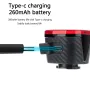 ANTUSI Q2S Bike Taillight Intelligent braking sensor 260mAh Battery 4 Light Modes Type-C Charging IPX6 Waterproof Wear-resistant Bicycle Rear Light for Night Cycling