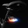 Bikight Solar Bike Taillight 300mAh Battery 7 Light Modes Type-C Charging IPX7 Waterproof Bicycle Rear Light for MTB Bike Motorcycle Electric Vehicle