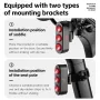 Luz trasera inteligente para bicicleta WEST BIKING de alta visibilidad, 100 h de duración, LED IP66, resistente al agua, advertencia, carga USB, luz de freno para carretera, montaña, conducción nocturna.