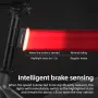ROCKBROS Magnetic Bicycle Taillight Smart Brake Light 7 Lighting Modes IPX6 Waterproof USB Rechargeable LED Bicycle Rear Light for Night Riding