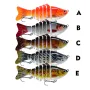 5pcs Multi-Section Fishing Lures 15.5g/10cm Sinking Swimbait Artificial Baits Fishing Tackle for Freshwater Saltwater Fishing