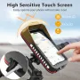 XANES Bicycle Phone Holder High Sensitive Touch Screen Waterproof 360° Rotation Adjustable 4.7-7.0 inch Mobile Phone Mount for MTB Bike Road Bike Motorcycle Scooter