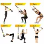 400kg Max Capacity 2.1m Length Resistance Band Set with Handles and Door Anchor Home Gym Full Body Workout Kit Anti-Snap Design