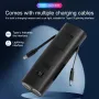 BIKIGHT 400LM 3000mAh Type-C Charging Bicycle Headlight 3 Gears COB Side Light Battery Level Display Waterproof Power Bank Front Bike Light for Night Riding