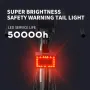 Smart Radar Bicycle Taillight 7 Light Modes 1500mAh Battery Capacity Waterproof 30m Object Approaching Alerts Safe Riding Back Light for Cycling
