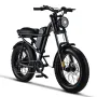 [USA Direct] IM-J1 Electric Bike 48V 15AH Battery 500W Motor 20*4.0inch Fat Tires 80-120KM Mileage 150KG Payload Electric Bicycle